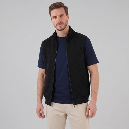 Men's Utility Zip Vest with Stand-Up Collar