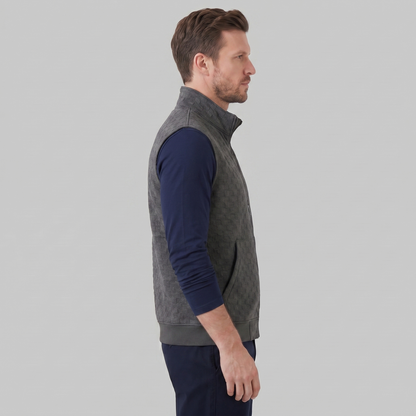 Men's Utility Zip Vest with Stand-Up Collar