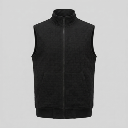 Men's Utility Zip Vest with Stand-Up Collar