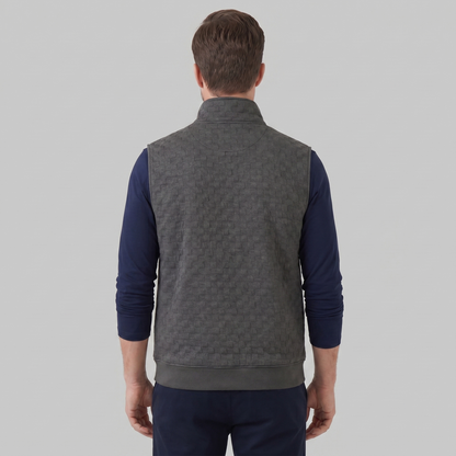 Men's Utility Zip Vest with Stand-Up Collar
