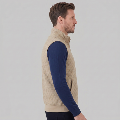 Men's Utility Zip Vest with Stand-Up Collar