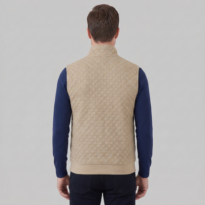 Men's Utility Zip Vest with Stand-Up Collar