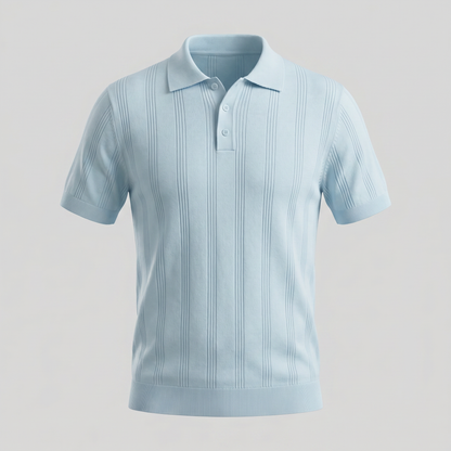 Men's Vertical Stripe Knit Polo
