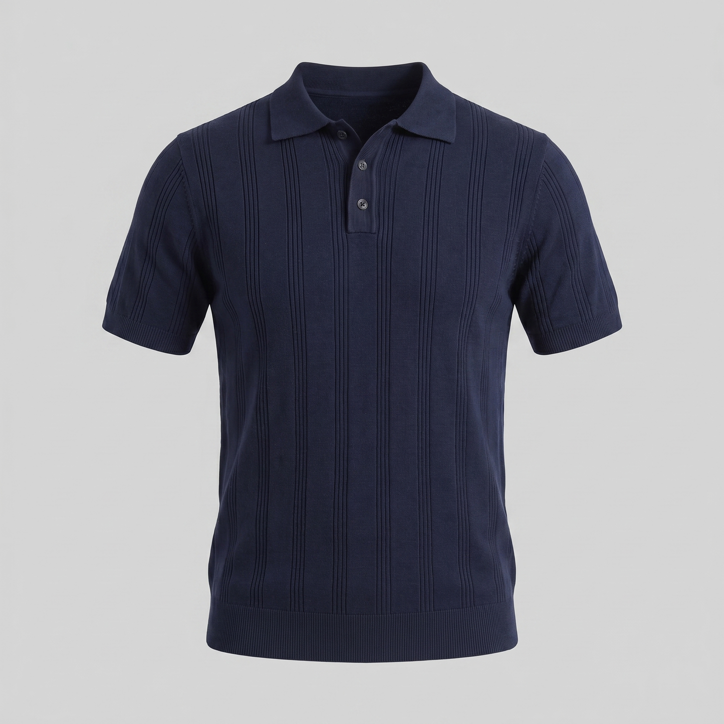 Men's Vertical Stripe Knit Polo