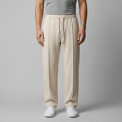 Men's Wide Leg Trousers with Drawstring