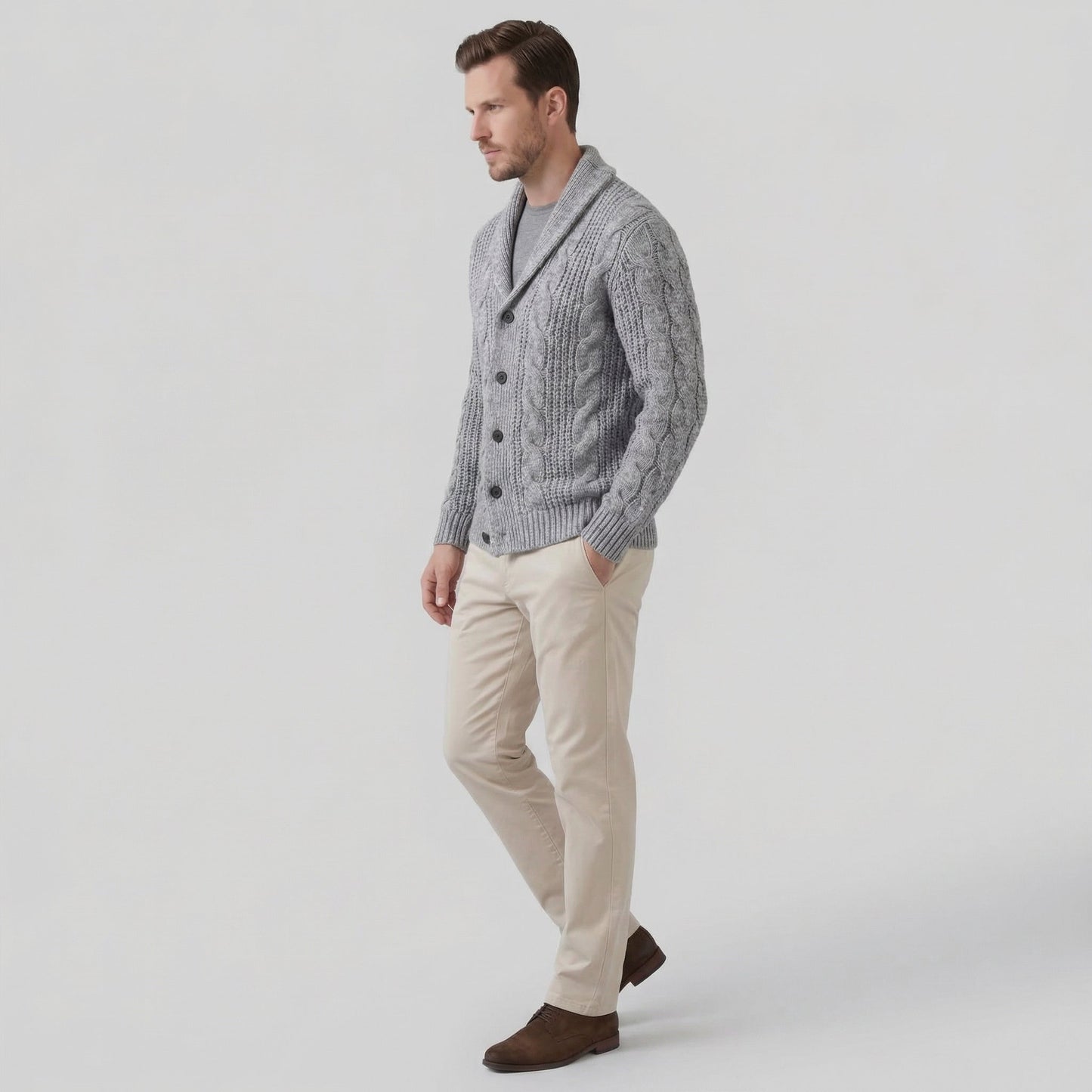 Men's Wool Knitted Cardigan