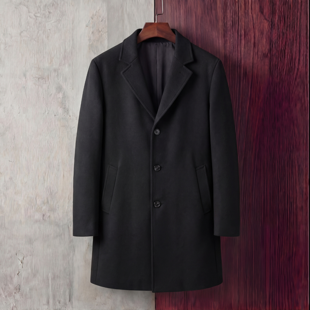 Men's Wool Overcoat Classic Long Coat