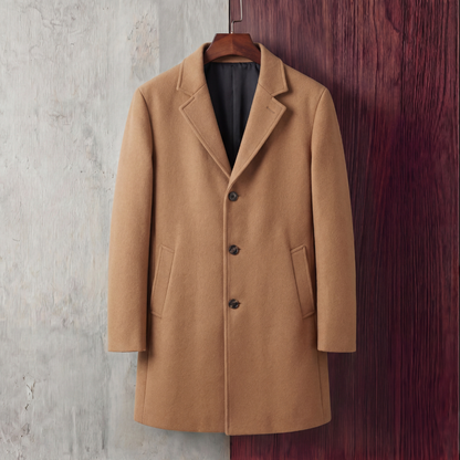 Men's Wool Overcoat Classic Long Coat
