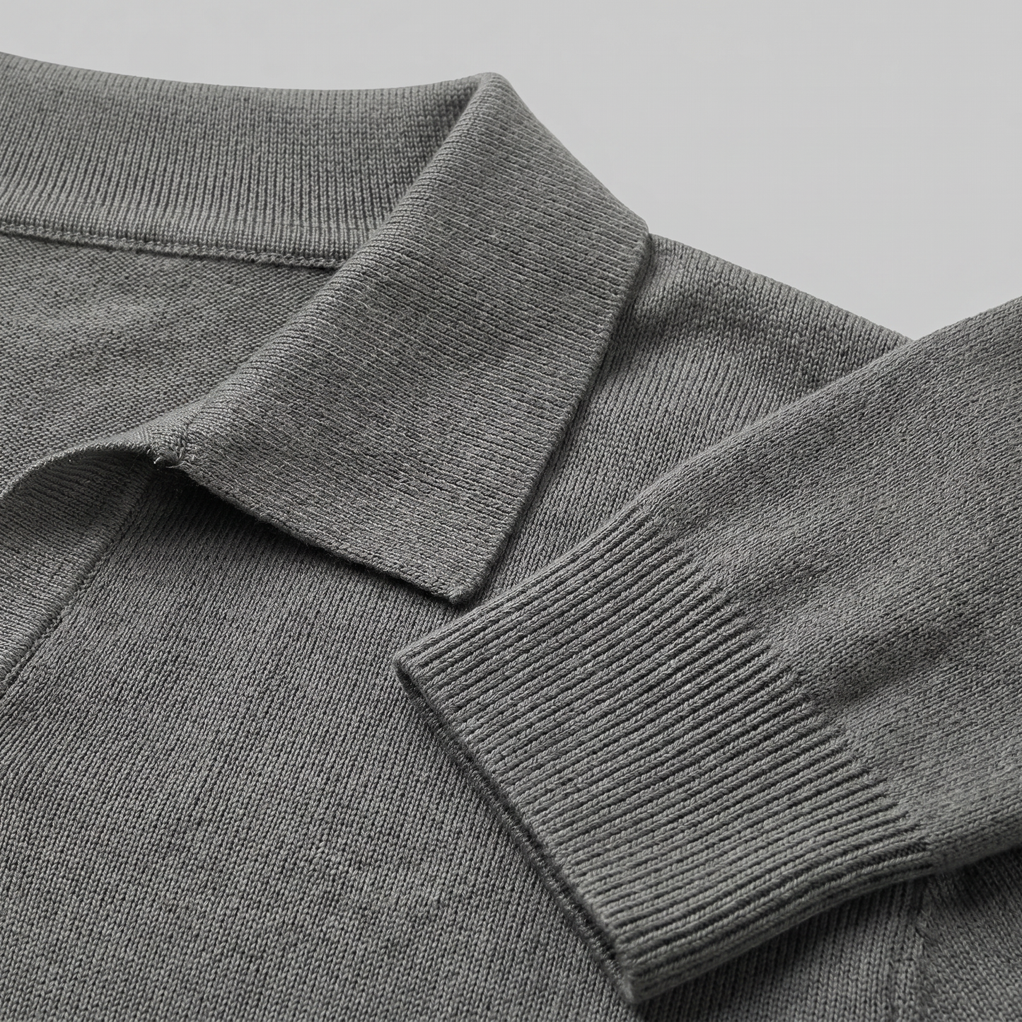 Men's Wool V-Neck Polo