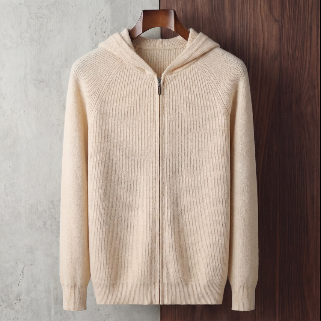 Men's Wool Zip Up Hoodie