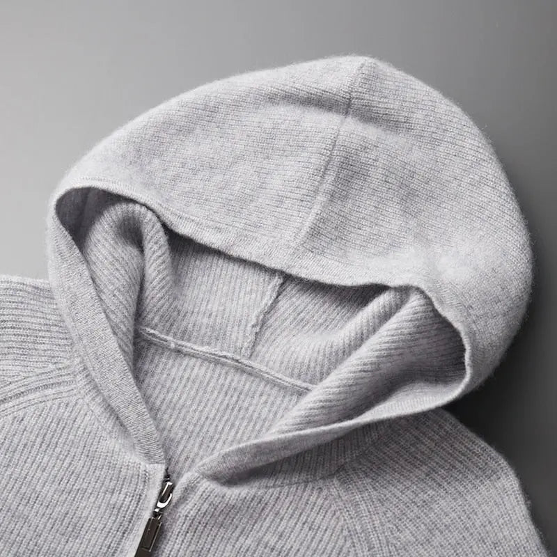 Men's Wool Zip Up Hoodie