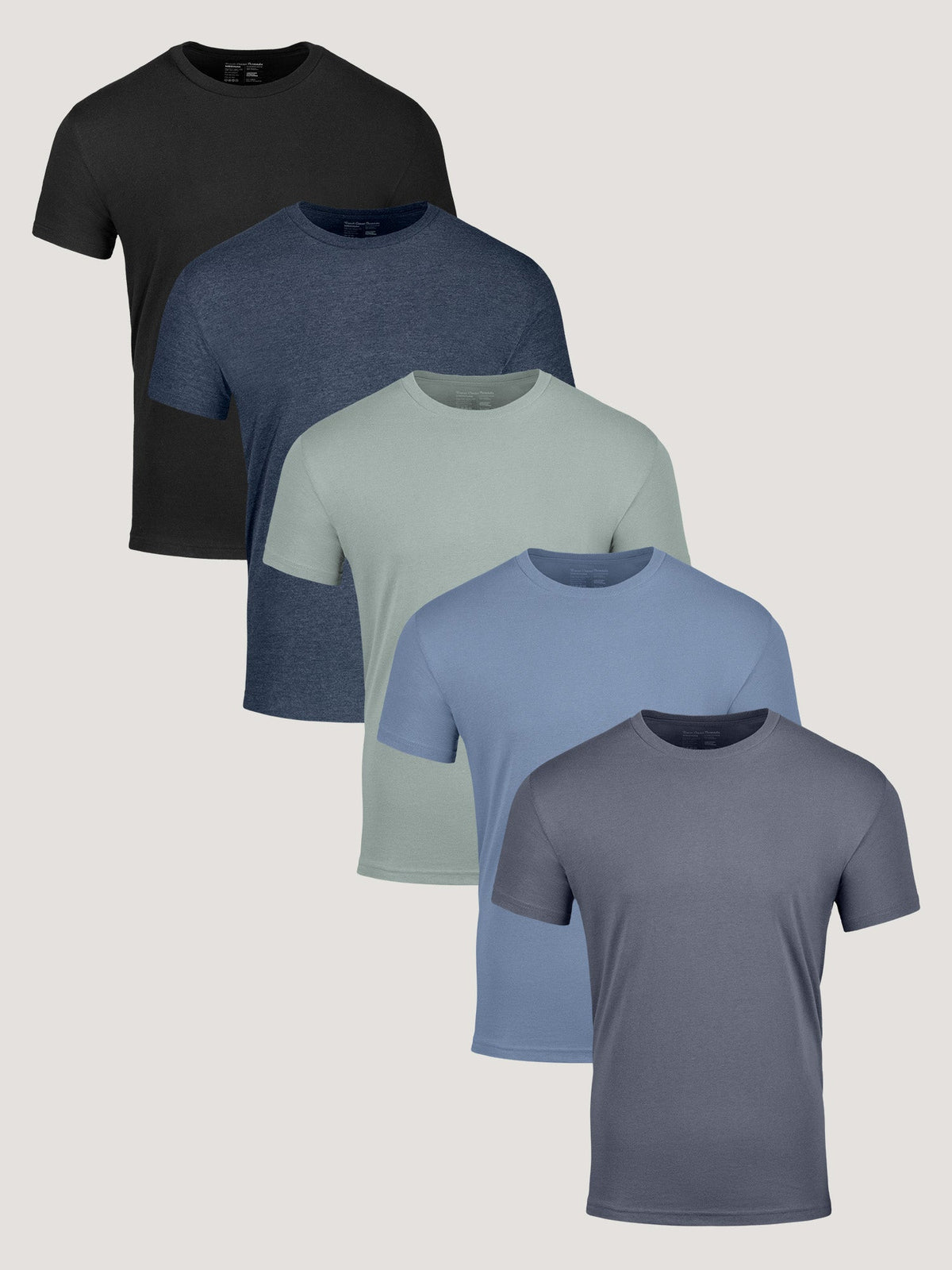 Kit com 5 Camisetas Masculina Gola Careca Spring Essentials