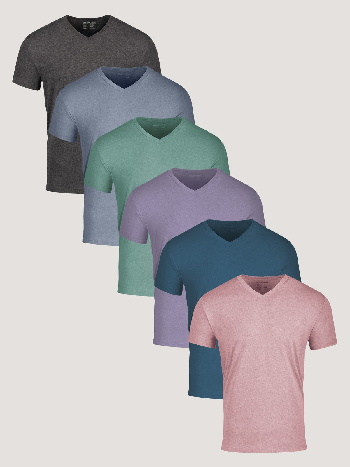 Kit com 6 Camisetas Masculinas Gola V