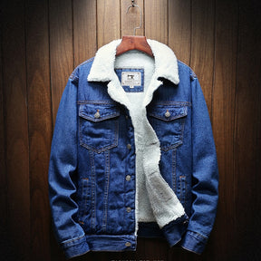 Jaqueta Jeans Masculina Forrada de Lã