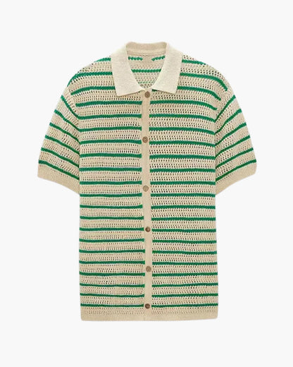 Wearing Marbella Knitted Button Shirt