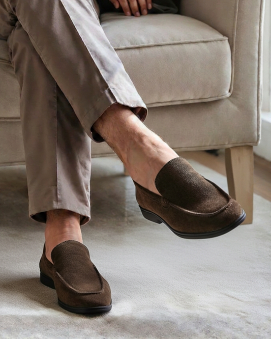 Wearing Men Premium Suede Loafers
