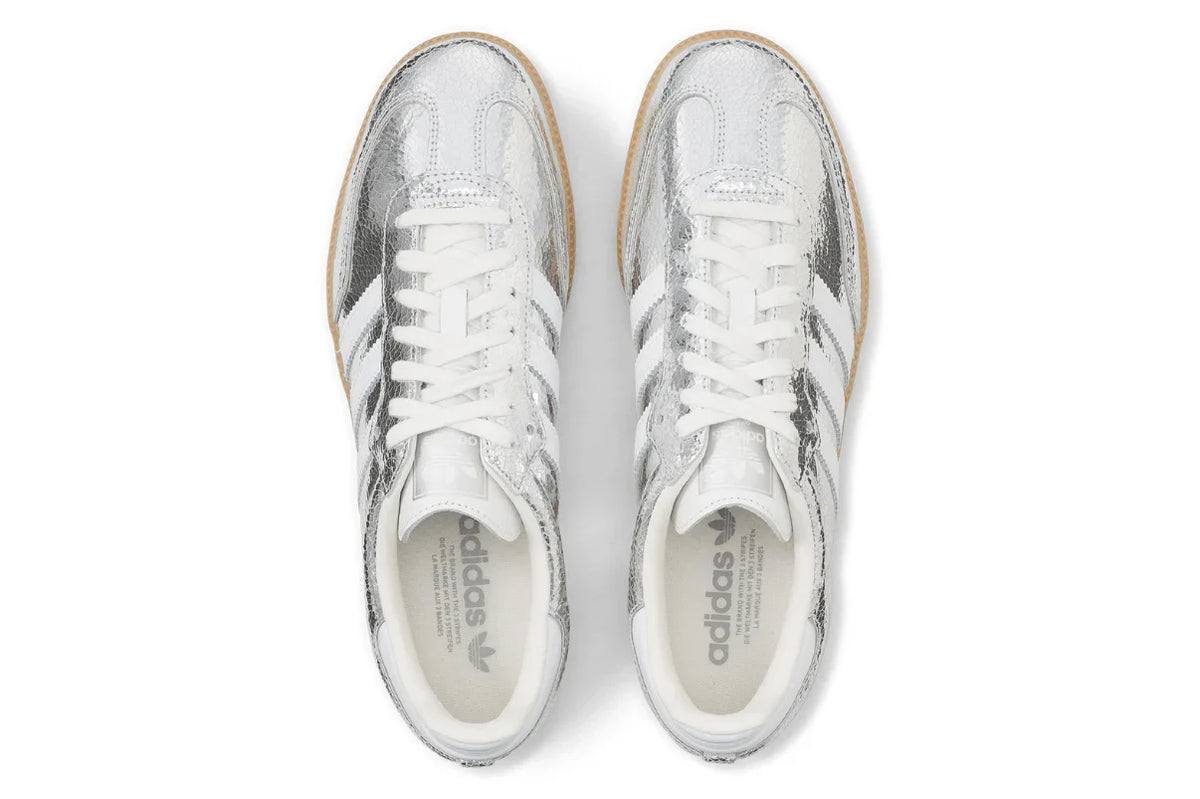 Adidas Samba OG Silver Metallic Cracked Leather Silver