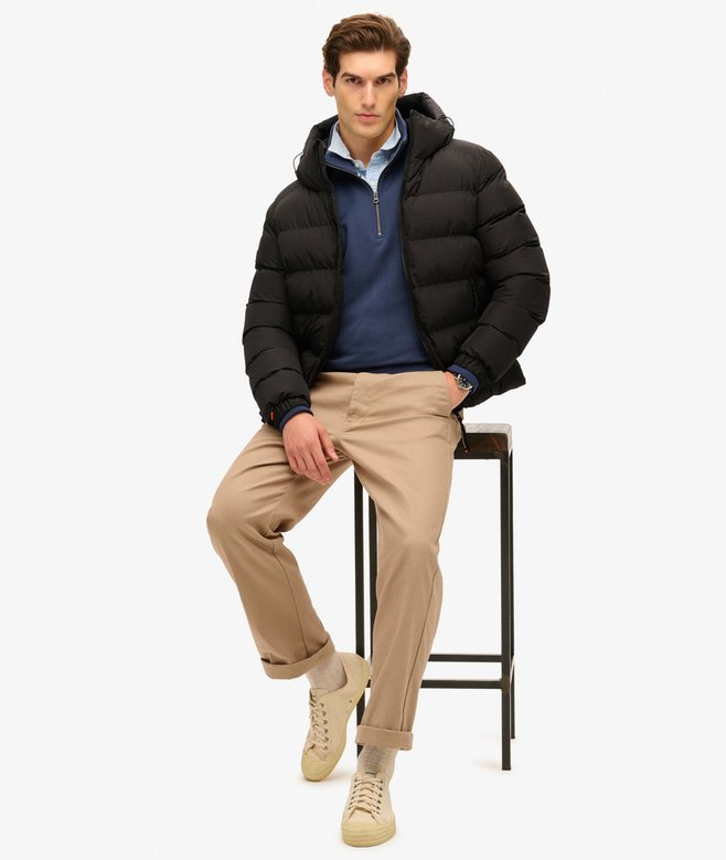 Jaqueta  Masculina Puffer Esportiva com Capuz
