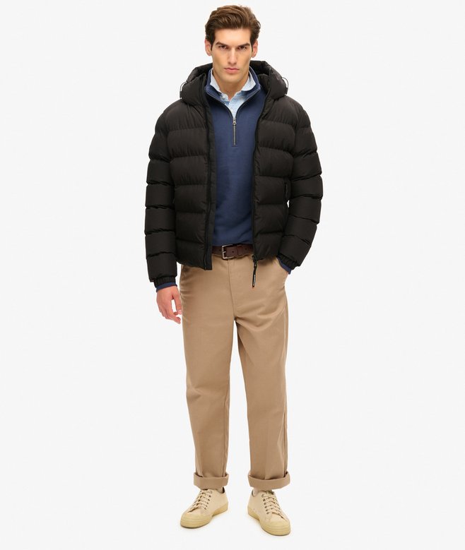 Jaqueta  Masculina Puffer Esportiva com Capuz