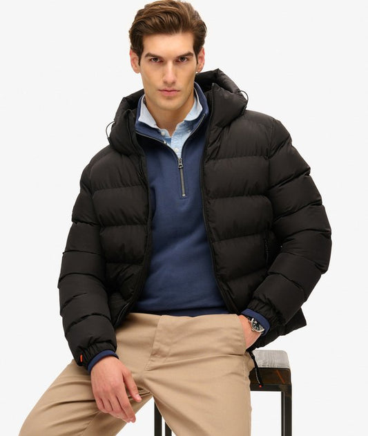 Jaqueta  Masculina Puffer Esportiva com Capuz