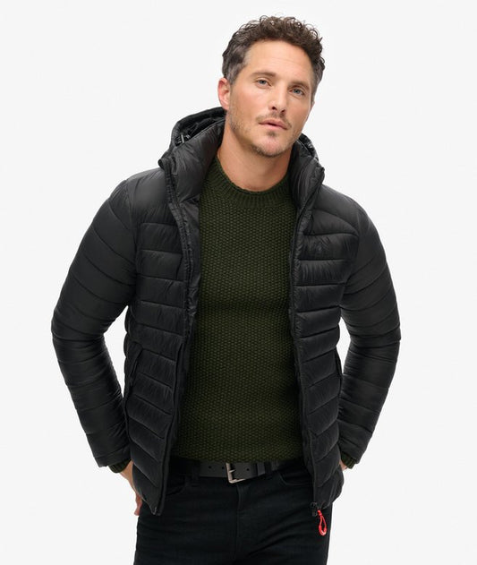 Jaqueta Masculina Puffer Esportiva com Capuz