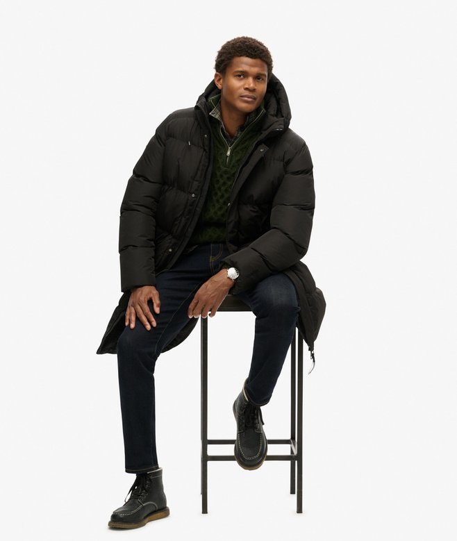 Jaqueta Puffer Masculina Com Capuz Delta