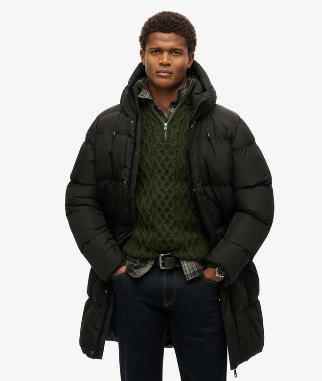 Jaqueta Puffer Masculina Com Capuz Delta