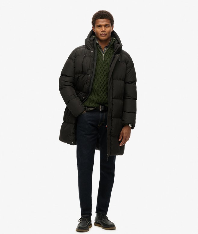 Jaqueta Puffer Masculina Com Capuz Delta