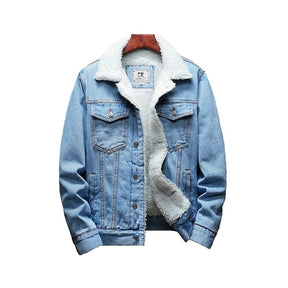 Jaqueta Jeans Masculina Forrada de Lã
